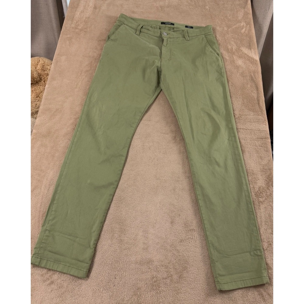 Mavi‎ JOHNNY Slim Leg Men Size 36(38)/32 Chino Pants in olive green Stretch Good